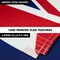 G128 Combo Pack: 6 Feet Tangle Free Spinning Flagpole (Black) UK United Kingdom Flag 3x5 ft Printed 150D Brass Grommets (Flag Included) Aluminum Flag Pole